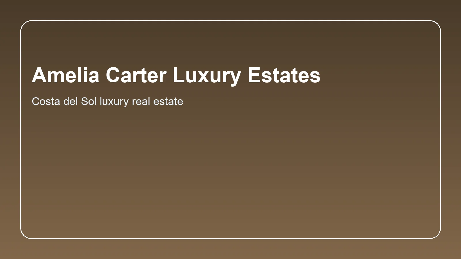 Amelia Carter Luxury Estates